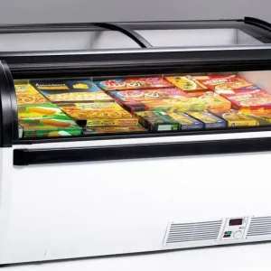 Goedkoop Vrieskist Glazen Schuifdeksel - -15° tot -23° - 150x94x(h)88cm - Verlichting