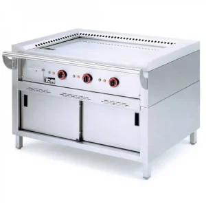 Snelle Levering Teppanyaki Grill Gas 3 x 5 KW met Onderstel - 144x77x85cm