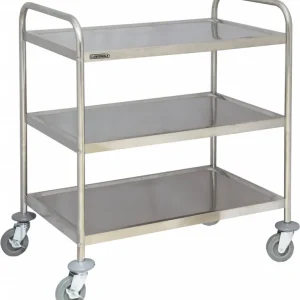 RVS serveerwagen 3 niveaus - Casselin - 845x525x(H)945mm Bestel Nu