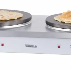 Dubbele Crèpes Bakplaat - Elektrisch - 2x Ø400mm - 2x 2,7kW - 910x445x190(h)mm Dagaanbieding