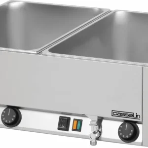 Superprijs Dubbele Bain Marie - 2x1/1 GN - 150mm - Met 2 Aftapkranen - 660x540x(H)220mm