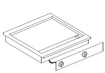 Elektrische Bakplaat - Drop In - Glad Chroom - 3,9 kW - 625x600x(H)181mm Dagaanbieding