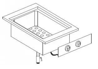 Elektrische Bain-Marie - Drop In - +30/+90°C - 2 kW - 400x600x(H)260mm Goedkoop