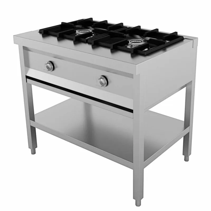 Exclusieve Aanbieding Pannenkoekentafel Gasfornuis - 1x 6,5 Pits - 500x600x(H)800mm