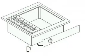 Flitsaanbieding Elektrische Pastakoker - Drop In - 28 Liter - 9 kW - 600x600x(H)331mm