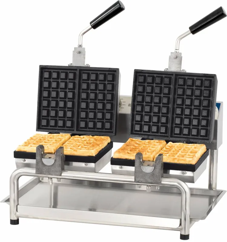 Op = Op Dubbele Draaibare Brusselse Wafelijzer - 3600W - 585x580x(H)305mm