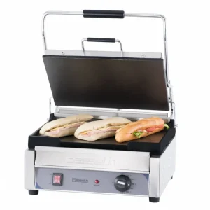 Betaalbaar Panini Grill Premium GRAND - Glad/Glad - RVS - 2,4kW - 425x580x265(h)mm