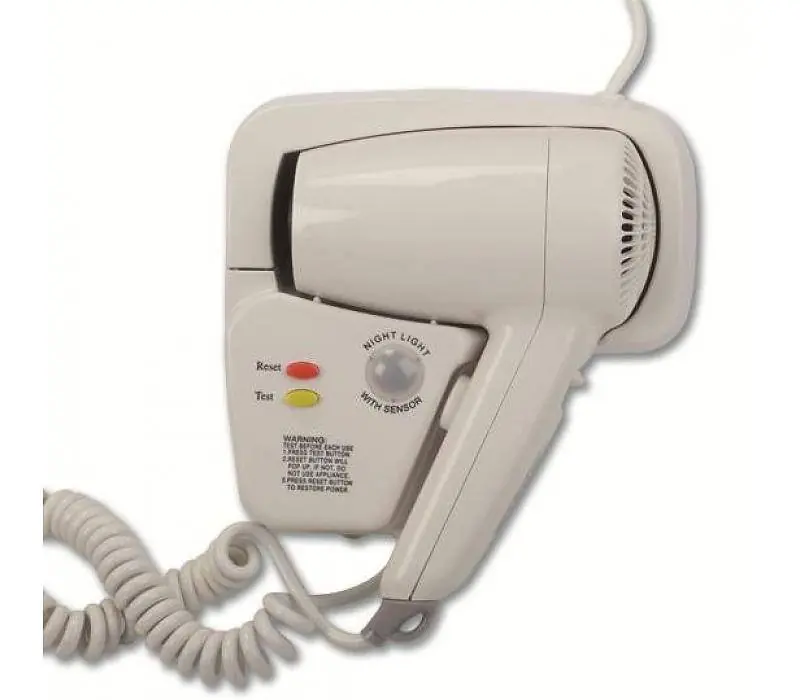 Gecertificeerd Hotel Haardroger Wit - 2 Snelheden - 1200W - Beveiligd Model