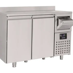 Beste Prijs Koelwerkbank RVS 2 Deurs - Met Koffie Afkloplade - 550 Liter - 1580x600x(H)1050mm