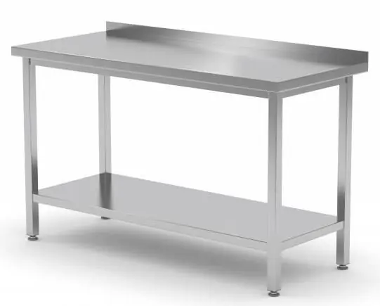 RVS Werktafel + Bodemschap + Spatrand HEAVY DUTY 400(b)x700(d)x885(h)mm Koopje