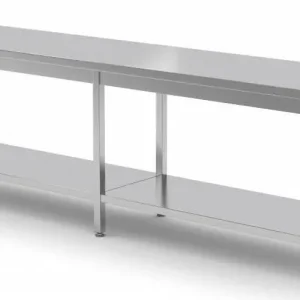 Gratis Retour Centrale Werktafel RVS + Bodemschap HEAVY DUTY 2000(b)x700(d)x885(h)mm