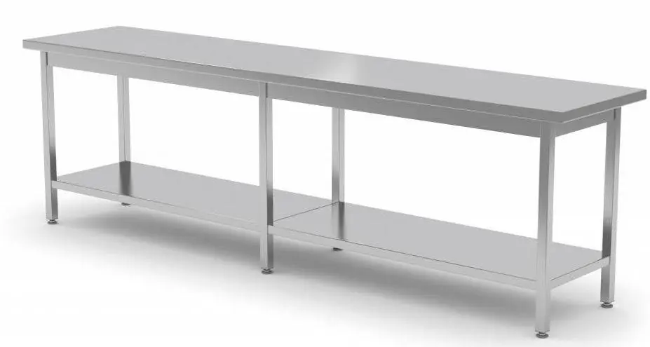 Gratis Retour Centrale Werktafel RVS + Bodemschap HEAVY DUTY 2000(b)x700(d)x885(h)mm