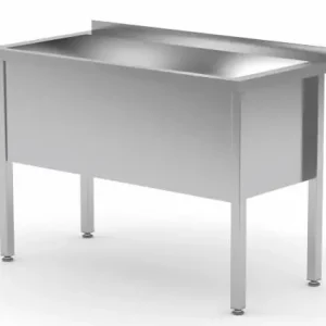 RVS Wastafel + Spoelbak 400(h)mm + Spatrand 700(b)x600(d)x885(h)mm Uitverkoop