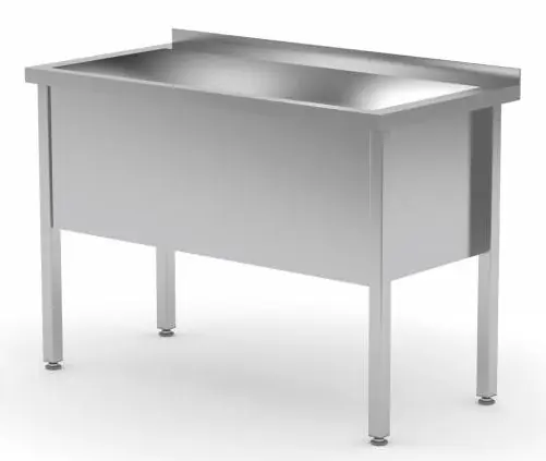 RVS Wastafel + Spoelbak 400(h)mm + Spatrand 700(b)x600(d)x885(h)mm Uitverkoop