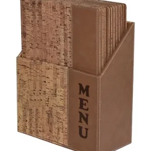 Box met 10 menukaarten - Cork - A4 Merkproduct