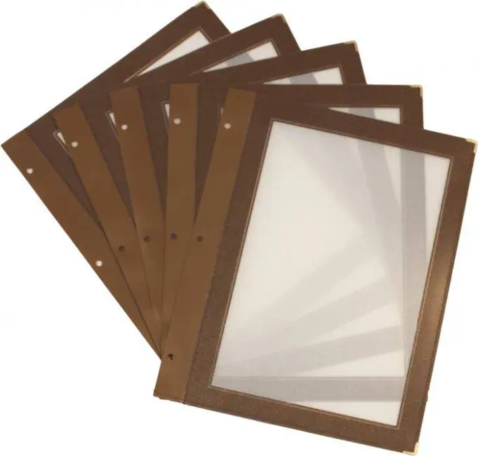 Inserts voor WOOD Menukaart - Bruin A4 - per 5 stuks Bestseller