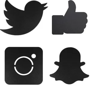 Silhouette Social Media - Incl. Krijtstift en Klittenband Strips - 300x500mm Weekendaanbieding