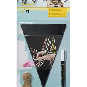Korting Vlag Krijtbord - Incl. Krijtstift en 4m touw - Set van 12 Vlaggen