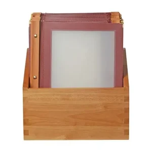 Menukaarten Box incl. 10 Menukaarten Woody - Formaat A4 - 370x290x210mm Favoriet