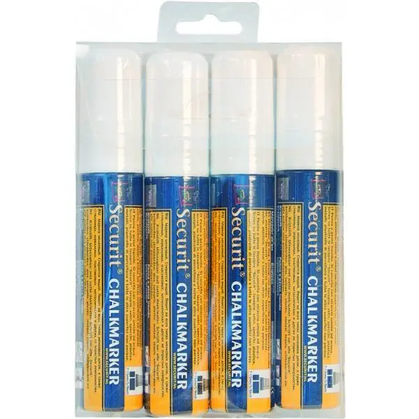 Bestseller Set van 2 Dikke Krijtstiften - Wit - 7-15mm