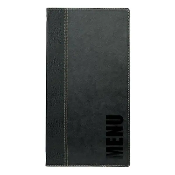 Hete Deal Menukaart Trendy Zwart - LONG - 18x36cm