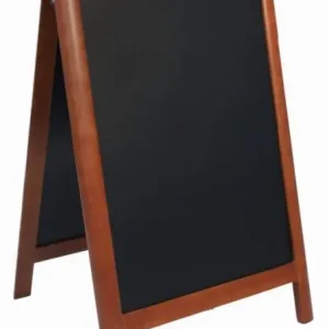 Stoepbord 100% Hardhout Donker Bruin - Duplo 55x85 - DELUXE Must-Have