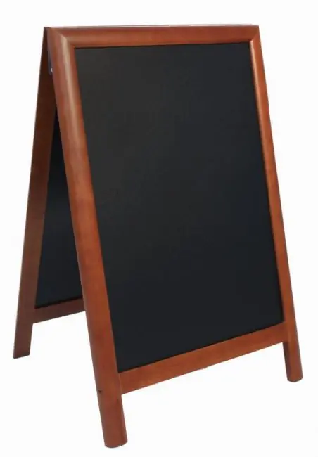 Stoepbord 100% Hardhout Donker Bruin - Duplo 55x85 - DELUXE Must-Have