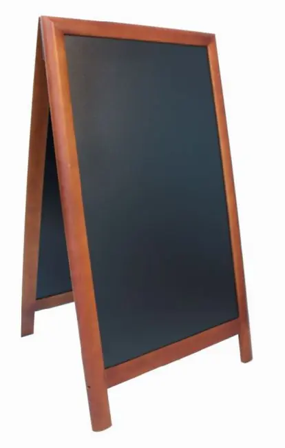 Stoepbord 100% Hardhout Donker Bruin - Duplo 70x120 - DELUXE Tijdelijk Beschikbaar