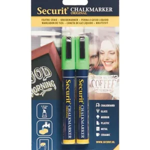 Rechtstreeks Van De Fabrikant Set van 2 Medium Krijtstiften - Groen - 2-6mm