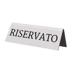 Tafelstandaard 'Riservato' - Wit Acryl - Per 5 Stuks Laatste Kans