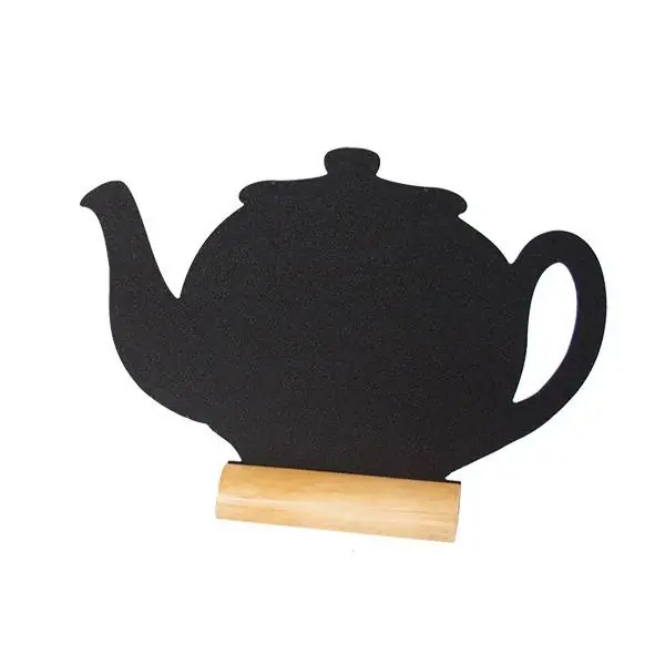 Tafelkrijtbord Wood Silhouet Theepot Incl. Krijtstift Alleen Vandaag