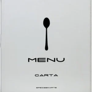Menukaart Design - Wit A4 Nieuw