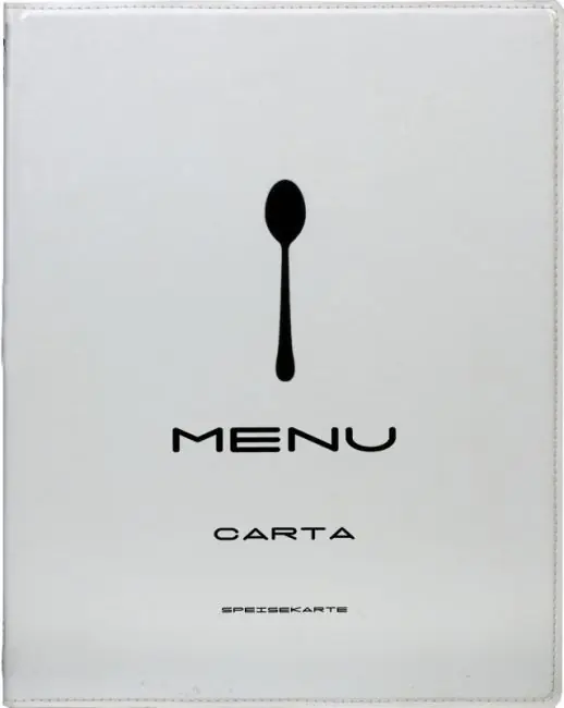 Menukaart Design - Wit A4 Nieuw