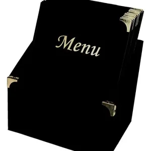 Box met 10 menukaarten - Zwart Basic A4 Express Levering