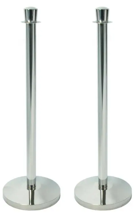 Afzetpaaltje Chroom Classic 10 kg - (h)100cm - MEEST VERKOCHT! - Per 2 Stuks Gecertificeerd