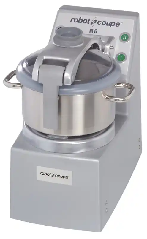 Express Levering Robot Coupe Cutter R8 - 400V - 8 Liter - Tafelmodel - 2 Snelheden: 1.500 & 3.000 RPM