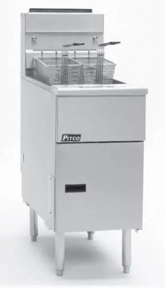 Laatste Kans Friteuse Elektrisch Solid State - Pitco Solstice SE14 - 17kW - Olie 23kg - 60Kg/u - 397x873x864(h)mm