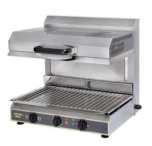 Salamander Keramisch RVS - Bord Detectie - 2 Verhittingszones - 300Watt - 600x640x(H)590mm Goedkoop