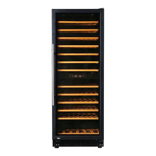 wijnkoeler - Aluminium - Zwart - glazen deur - 102 flessen Dagaanbieding