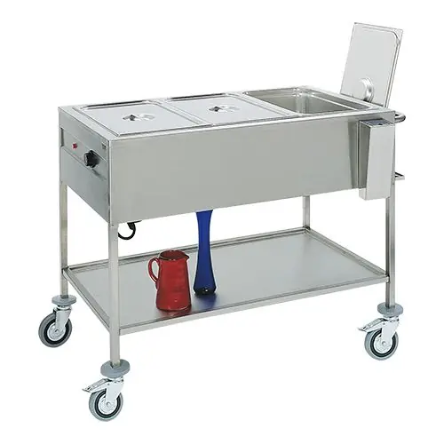 Bain-Marie Wagen - 3/1 GN - 2000W - 67x116x(H)86cm Aanbieding