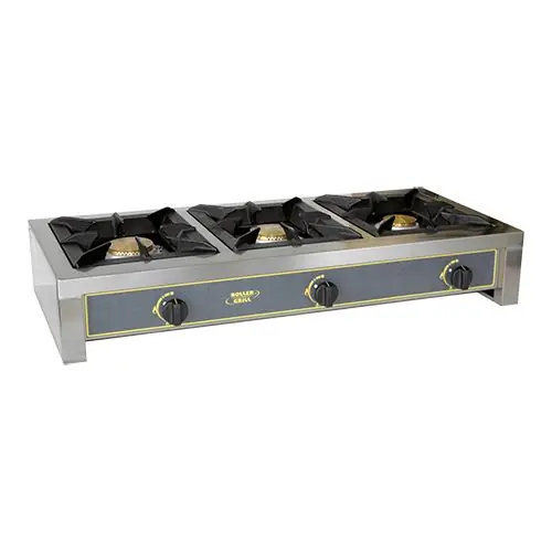gasfornuis - roestvrij staal - 3 pits - 21(h)x50x100cm Aanbieding