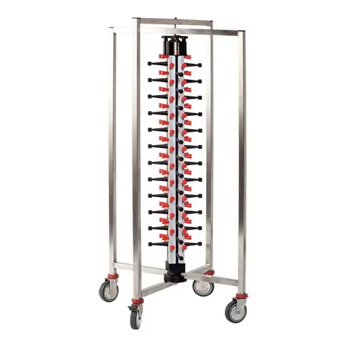 Exclusieve Aanbieding Inklapbaar bordenrek - 4 zwenkwielen/2 geremd - 48 platen