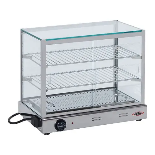 Voedselverwarmende vitrinekast - 50x27cm Uitverkoop
