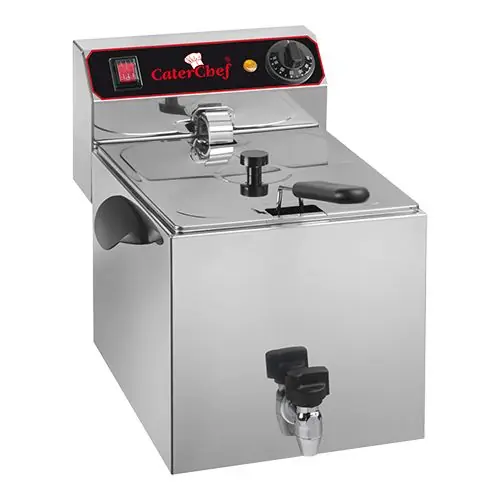 Hete Deal Friteuse met Aftapkraan - 9 Liter - 3,25kW - 280x530x(H)350mm