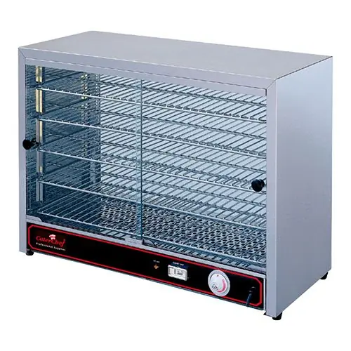 Warmhoudvitrine RVS - 5 Roosters - 2 Schuifruiten - 640x360x(h)530mm Hete Deal