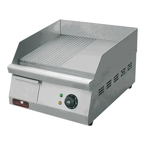 Shop Nu Bakplaat Elektrisch - 1/2Glad - 1/2gegroefd - 1,5kW - 54,5x40x(h)26cm