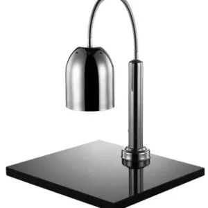 Warmhoudlamp Chroom - Tafelmodel met Plateau 50x45cm - met Schakelaar - 650(h)mm Must-Have