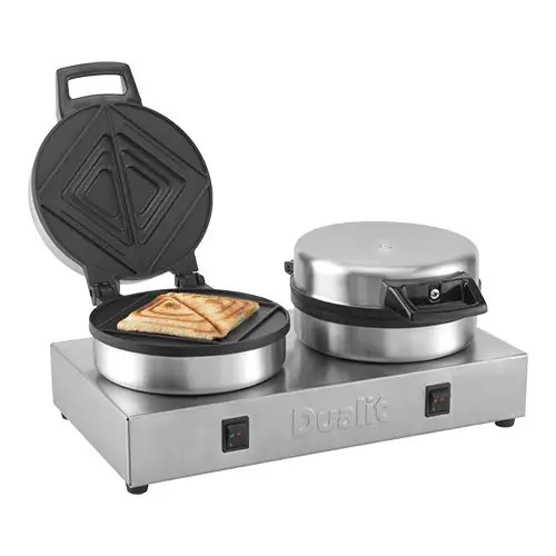 Tosti-ijzer - Roestvrij staal - Teflon gecoate toastplaten Betrouwbaar