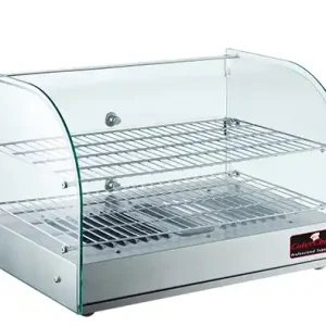 Uitverkoop Warmhoudvitrine RVS - +30°/+90°C - 800Watt - 560x380x(H)380mm