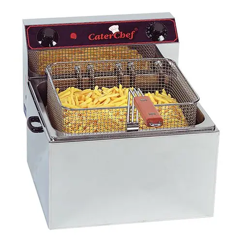 Elektrische Friteuse - 10 Liter - 6 kW - 400V - 370x430x(H)290mm - XXL AANBIEDING Veilige Betaling